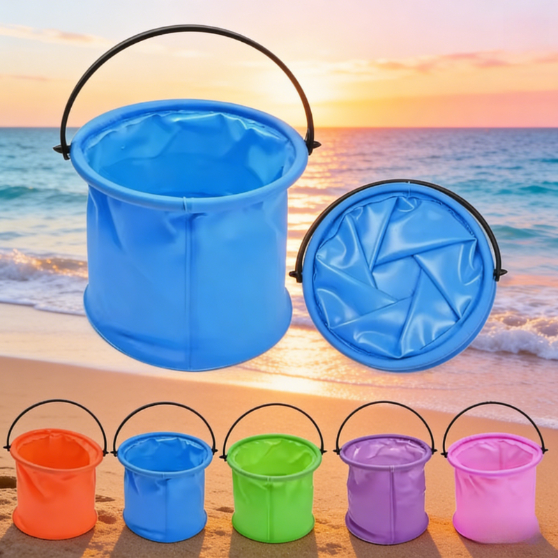 Water Bag Collapsible - Beach Sand Bucket Toy Collapsible Bucket