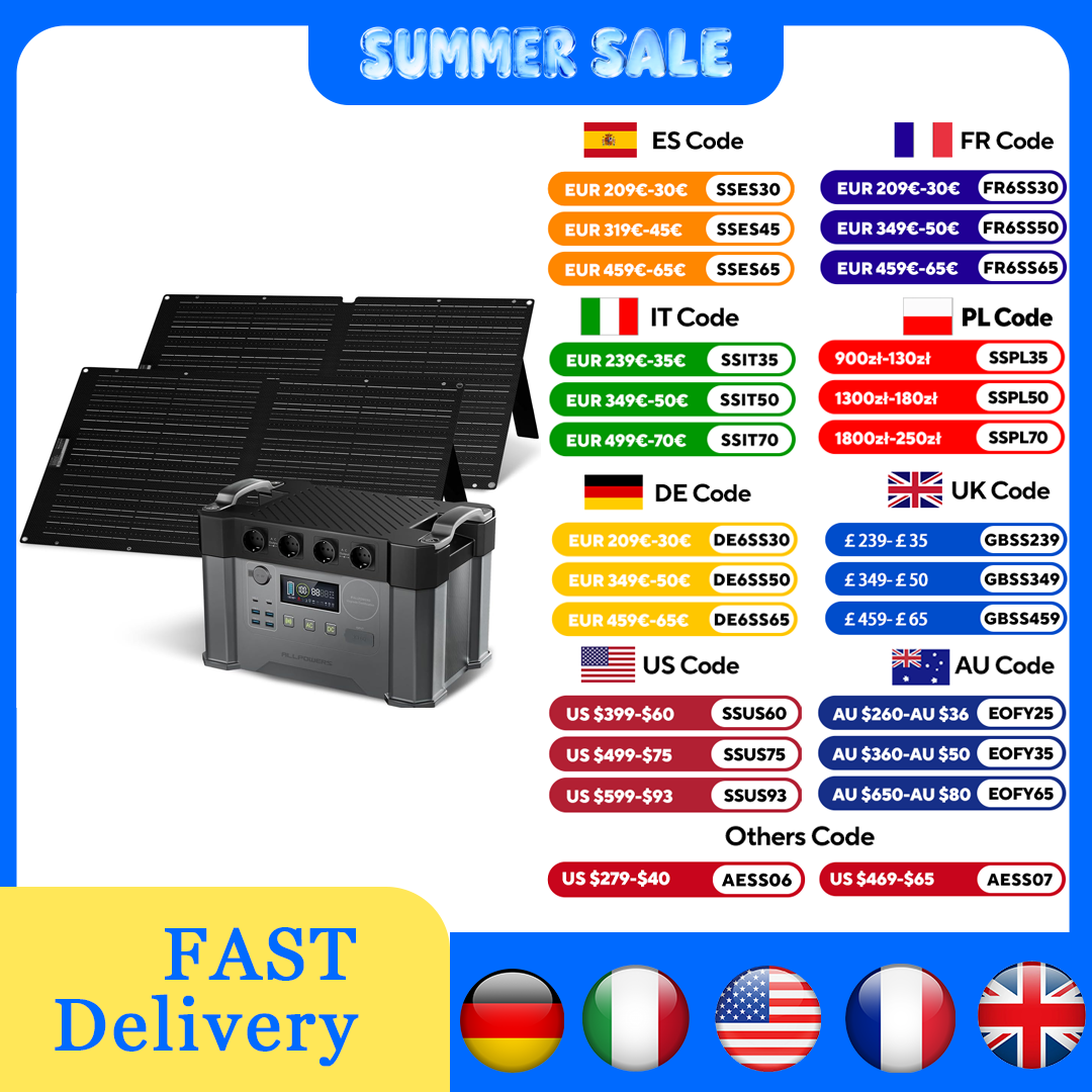 Solar Emergency Charger - ALLPOWERS S2000 Pro Outdoor Generator 2400W