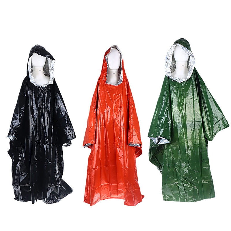 Emergency Poncho Rain - Waterproof Emergency Rain Poncho PE Thermal