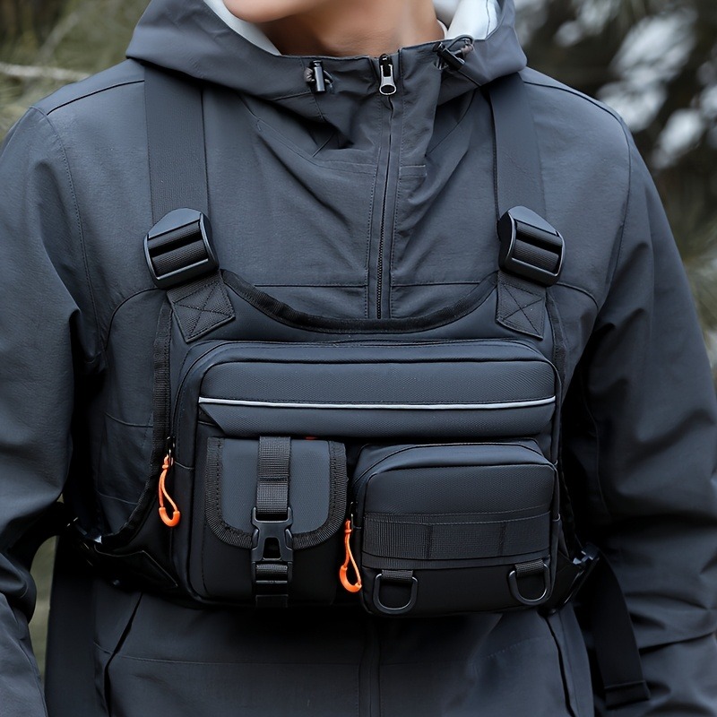 Men's Tactical Chest Bag, Runn - Fishing Kit Compact ulasan dan harga