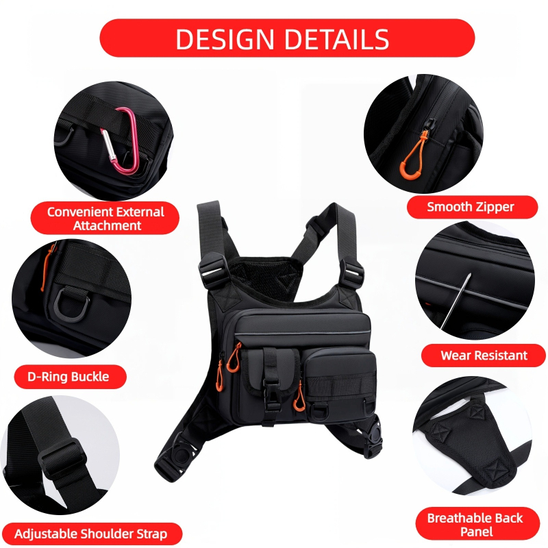 Men's Tactical Chest Bag, Runn - Fishing Kit Compact ulasan dan harga