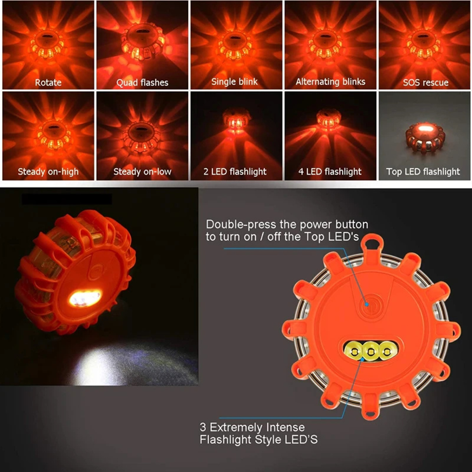 3PCS LED Road Flares Emergency - Signal Flare Kit ulasan dan harga