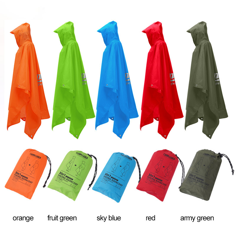 3 In 1 Outdoor Raincoat Hooded - Emergency Poncho Rain ulasan dan harga
