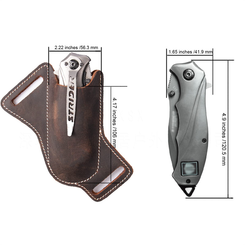 1PC Leather Knives Sheaths Fol - Fire Starting Kit ulasan dan harga