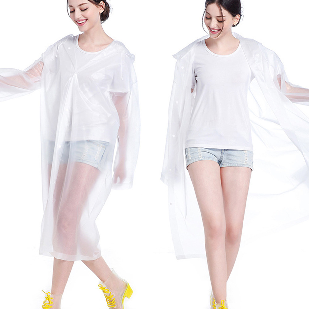2Pcs Adult Raincoat with Hood  - Emergency Poncho Rain ulasan dan harga