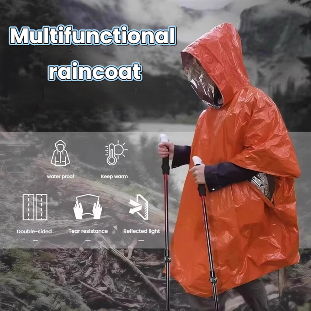 Portable Outdoor Emergency Rai - Emergency Poncho Rain ulasan dan harga