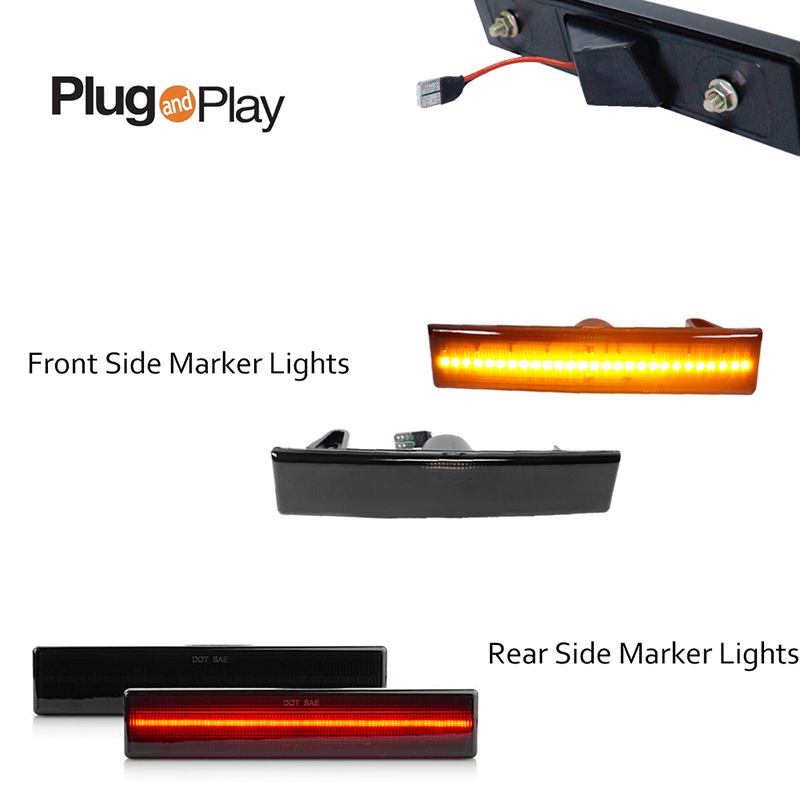 Front Amber / Rear Red LED Car - Signal Flare Kit ulasan dan harga