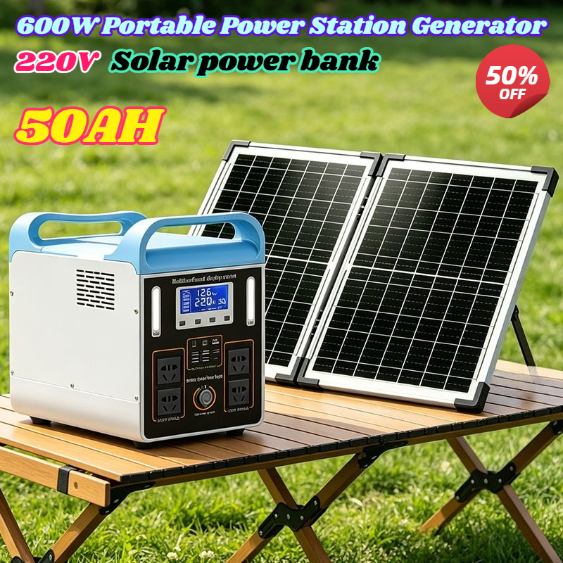 600W Portable Power Station Ge - Solar Emergency Charger ulasan dan harga