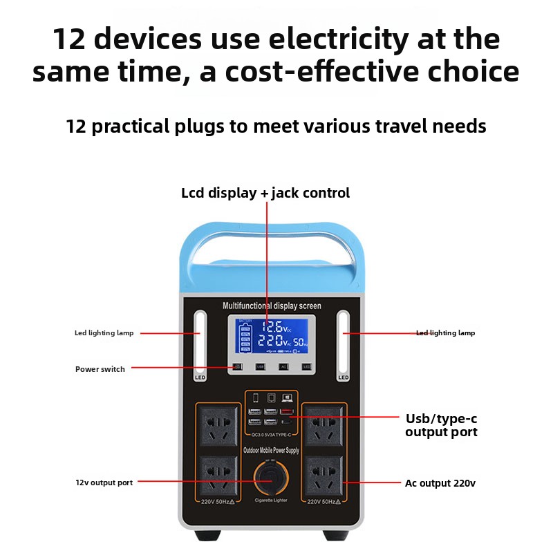 600W Portable Power Station Ge - Solar Emergency Charger ulasan dan harga