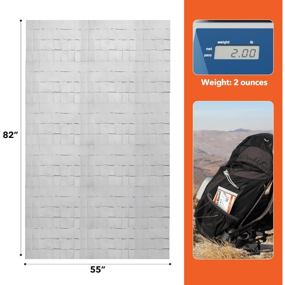 6 Pack Emergency Mylar Blanket - Survival Blanket Reflective ulasan dan harga