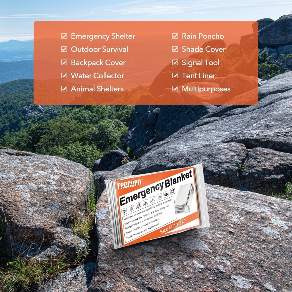 6 Pack Emergency Mylar Blanket - Survival Blanket Reflective ulasan dan harga