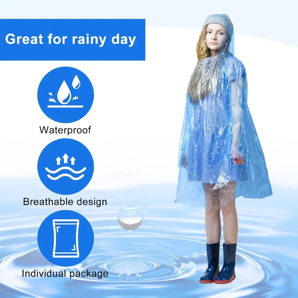 twoworld 30 Pcs Disposable Rai - Emergency Poncho Rain ulasan dan harga