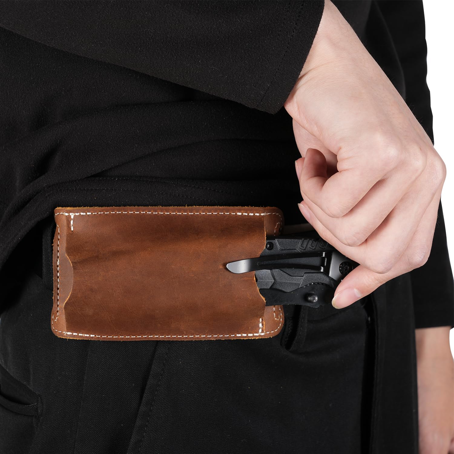 Genuine Leather EDC Folding Kn - Fire Starting Kit ulasan dan harga