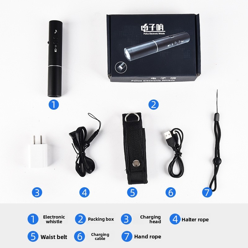 New LED Flashlight Electronic  - Emergency Whistle Loud ulasan dan harga