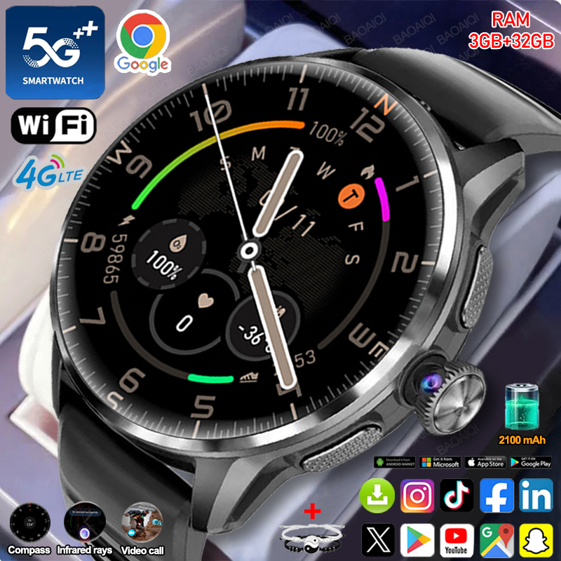 5G/4G Full Network Smart Watch - Compass Lensatic ulasan dan harga