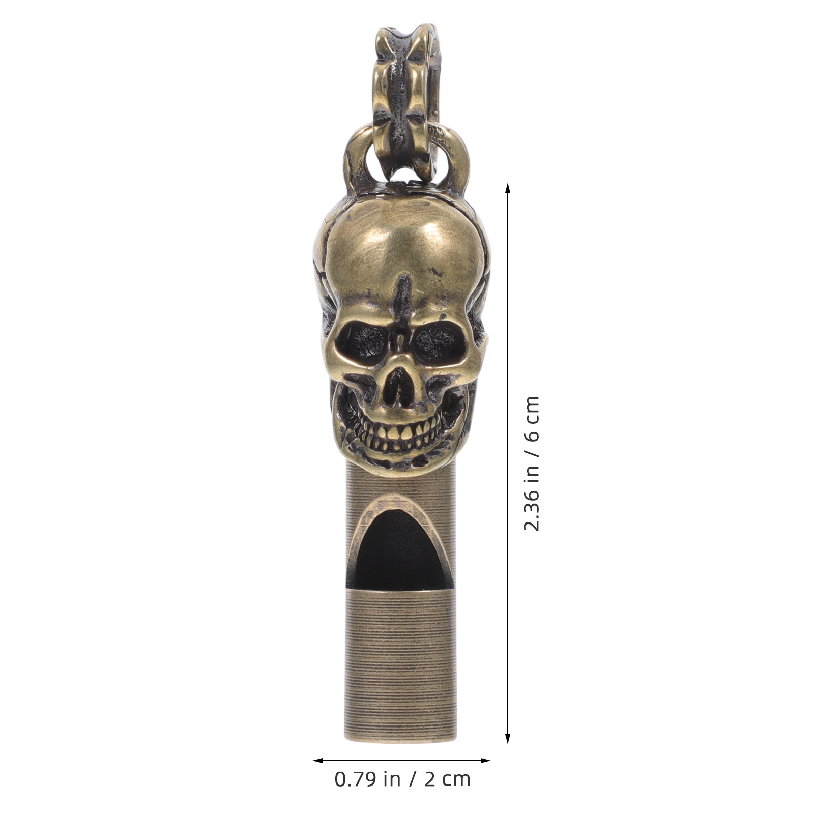 Creative Skull Head Copper Whi - Emergency Whistle Loud ulasan dan harga