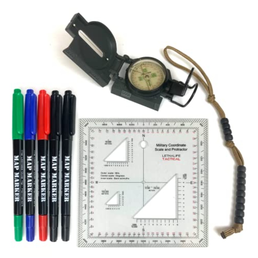 Land Nav Kit with Lensatic Com - Compass Lensatic ulasan dan harga