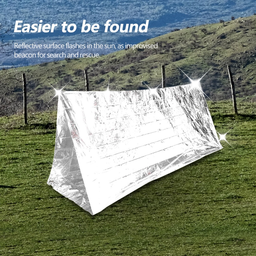 2 Pcs Reflective Emergency She - Survival Blanket Reflective ulasan dan harga