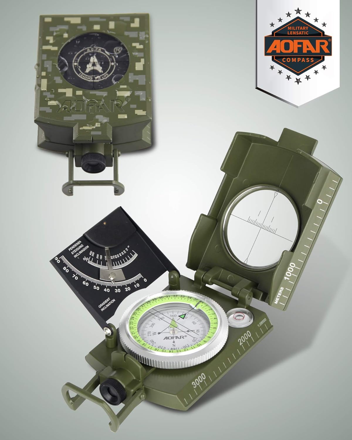 Military Compass for Hiking, L - Compass Lensatic ulasan dan harga