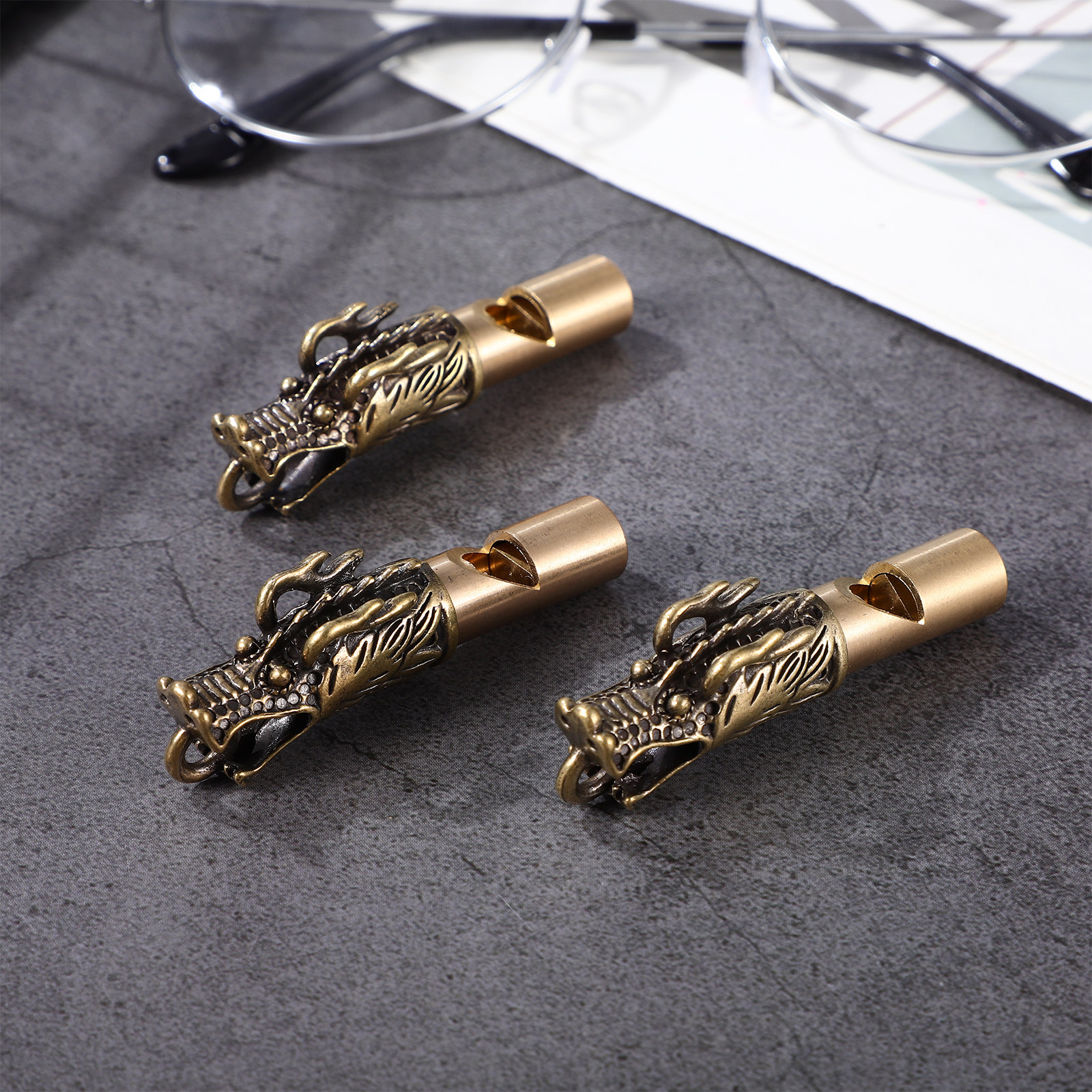 3Pcs Dragon Keychain Whistles  - Emergency Whistle Loud ulasan dan harga