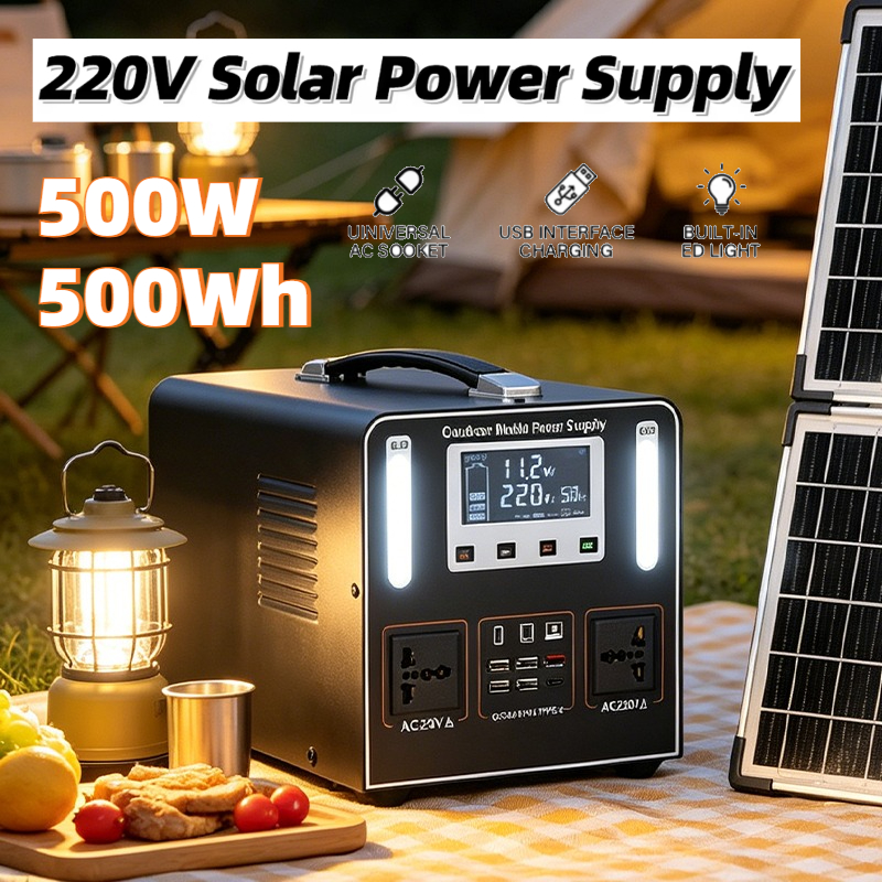 500W AC 220V Portable Power St - Solar Emergency Charger ulasan dan harga